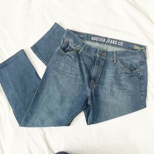 nautica classic fit jeans blue denim crafted reliable mens size 36x28